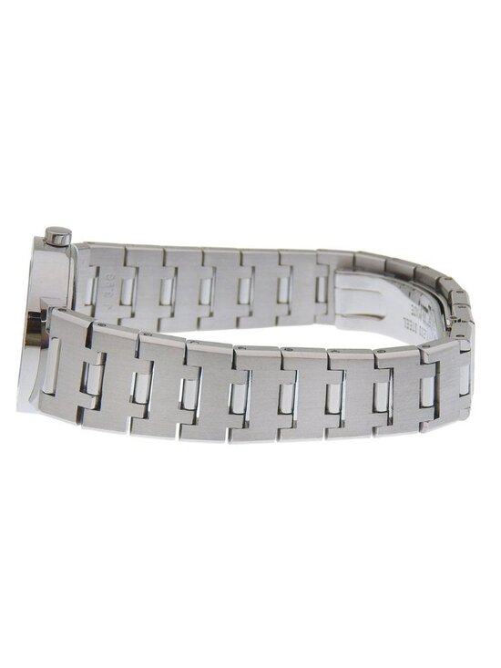 Bvlgari Stainless Steel Quartz Analog Display Black Dial Watch